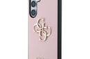 Guess Grained Big 4G Logo Small Classic Logo - Etui do Samsung Galaxy S25 (różowy) - zdjęcie 2