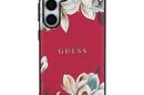 Guess Grained Printed Flower Pattern MagSafe - Etui do Samsung Galaxy S25 (fuksja) - zdjęcie 3