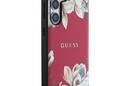 Guess Grained Printed Flower Pattern MagSafe - Etui do Samsung Galaxy S25 (fuksja) - zdjęcie 4