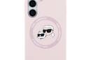 Karl Lagerfeld Silicone Double Heads And Circle MagSafe - Etui Samsung Galaxy S25+ (różowy) - zdjęcie 3