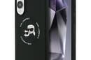 Karl Lagerfeld Silicone Double Heads And Circle MagSafe - Etui Samsung Galaxy S25 Edge (czarny) - zdjęcie 1