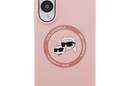 Karl Lagerfeld Silicone Double Heads And Circle MagSafe - Etui Samsung Galaxy S25 Edge (różowy) - zdjęcie 3