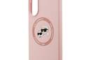 Karl Lagerfeld Silicone Double Heads And Circle MagSafe - Etui Samsung Galaxy S25 Edge (różowy) - zdjęcie 6