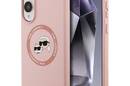 Karl Lagerfeld Silicone Double Heads And Circle MagSafe - Etui Samsung Galaxy S25 Edge (różowy) - zdjęcie 1