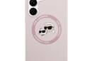 Karl Lagerfeld Silicone Karl & Choupette Heads MagSafe - Etui Samsung Galaxy S25 FE (różowy) - zdjęcie 3