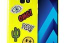 PURO Patch Mania - Etui Samsung Galaxy A3 (2017) w zestawie 5 naklejek (żółty) - zdjęcie 2
