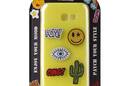 PURO Patch Mania - Etui Samsung Galaxy A3 (2017) w zestawie 5 naklejek (żółty) - zdjęcie 3