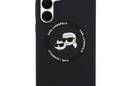Karl Lagerfeld Silicone Karl & Choupette Heads MagSafe - Etui Samsung Galaxy S25 FE (czarny) - zdjęcie 3
