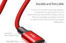 Baseus Rapid - Kabel połączeniowy 3w1, 2 x Lightning + USB + micro USB, 1.2 m (czerwony) - zdjęcie 7
