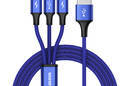 Baseus Rapid - Kabel połączeniowy 3w1, 2 x Lightning + USB + micro USB, 1.2 m (granatowy) - zdjęcie 1