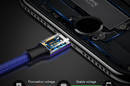 Baseus Rapid - Kabel połączeniowy 3w1, 2 x Lightning + USB + micro USB, 1.2 m (granatowy) - zdjęcie 5