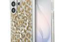 Guess IML Leopard Print Triangle MagSafe - Etui Samsung Galaxy S26 Ultra (bršzowy) - zdjęcie 1