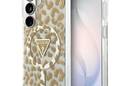 Guess IML Leopard Print Triangle MagSafe - Etui Samsung Galaxy S26 (bršzowy) - zdjęcie 1