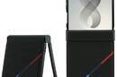 BMW M Leather Perforated Tricolor Stripe Metal Logos MagSafe - Etui Samsung Galaxy Z Flip 8 (czarny) - zdjęcie 1