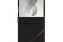 BMW M Leather Perforated Tricolor Stripe Metal Logos MagSafe - Etui Samsung Galaxy Z Flip 8 (czarny) - zdjęcie 2