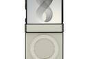 Guess Magnetic Ring Stand Grained Classic Logo MagSafe - Etui Samsung Galaxy Z Flip 8 (beżowy) - zdjęcie 2