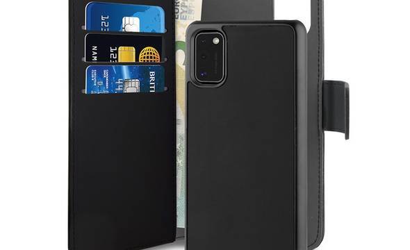 PURO Wallet Detachable - Etui 2w1 Samsung Galaxy A41 (czarny) - zdjęcie 1