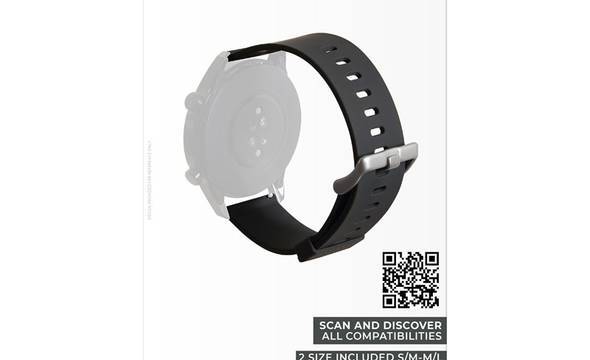 PURO ICON Multibrand Wristband – Uniwersalny pasek smartwatch 22 mm (S/M & M/L) (czarny) - zdjęcie 2
