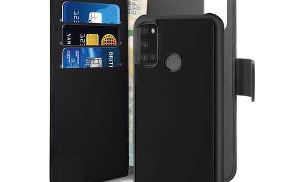 PURO Wallet Detachable - Etui 2w1 Samsung Galaxy A21s (czarny) - zdjęcie 1