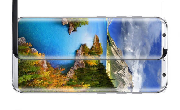 Zizo Full Edge to Edge - Szkło ochronne 9H na cały ekran Samsung Galaxy S8+ (czarna ramka) - zdjęcie 2