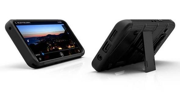 Zizo Bolt Cover - Pancerne etui Samsung Galaxy S8 ze szkłem 9H na ekran + podstawka & uchwyt do paska (Black) - zdjęcie 6