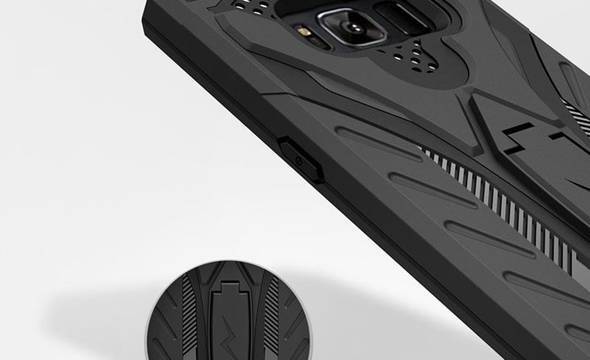 Zizo Static Cover - Pancerne etui Samsung Galaxy S8 z podstawką (Black) - zdjęcie 2