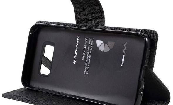 Mercury Fancy Diary - Etui Samsung Galaxy S8 z kieszeniami na karty + stand up (czarny) - zdjęcie 3