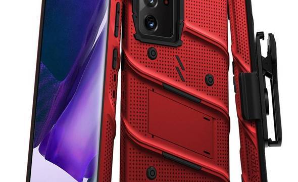 Zizo Bolt Cover - Pancerne etui Samsung Galaxy Note 20 Ultra + podstawka & uchwyt do paska (Red/Black) - zdjęcie 1
