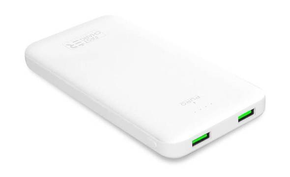 Puro White Fast Charger Power Bank – Power bank dla smartfonów i tabletów 10000 mAh, 2xUSB (biały) - zdjęcie 1
