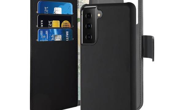 PURO Wallet Detachable - Etui 2w1 Samsung Galaxy S21 (czarny) - zdjęcie 1