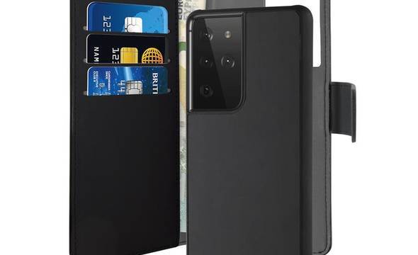 PURO Wallet Detachable - Etui 2w1 Samsung Galaxy S21 Ultra (czarny) - zdjęcie 1