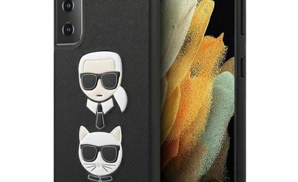 Karl Lagerfeld Saffiano Karl & Choupette Heads - Etui Samsung Galaxy S21+ (czarny) - zdjęcie 1