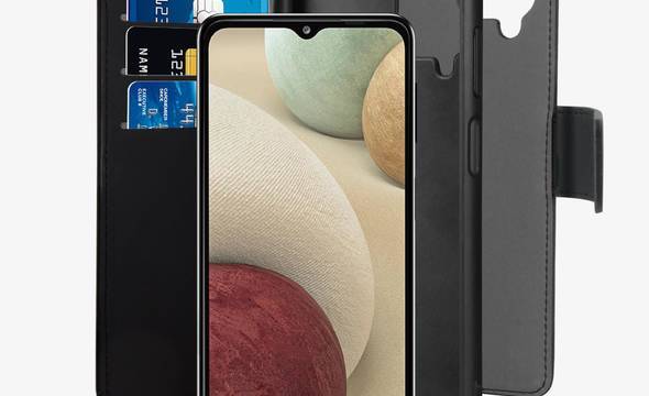 PURO Wallet Detachable - Etui 2w1 Samsung Galaxy A12 (czarny) - zdjęcie 1