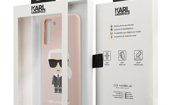 Karl Lagerfeld Fullbody Silicone Iconic - Etui Samsung Galaxy S21 (Różowy) - zdjęcie 8