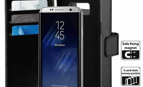 PURO Duetto Wallet Detachable - Skórzane etui 2w1 Samsung Galaxy S8 (czarny) - zdjęcie 1