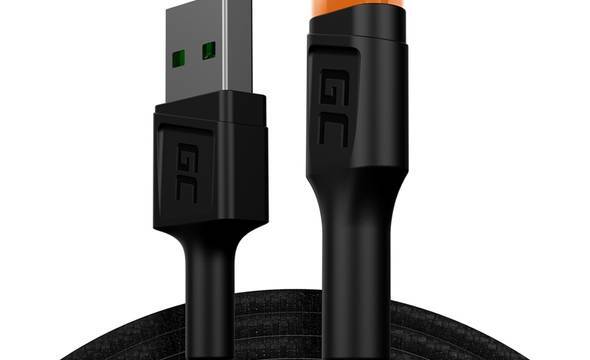 Green Cell Ray - Kabel Przewód USB - Micro USB 200cm z pomarańczowym podświetleniem LED, szybkie ładowanie Ultra Charge, QC 3.0 - zdjęcie 1
