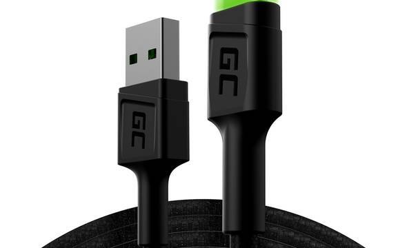 Green Cell Ray - Kabel Przewód USB - USB-C 200cm z zielonym podświetleniem LED, szybkie ładowanie Ultra Charge, QC 3.0 - zdjęcie 1