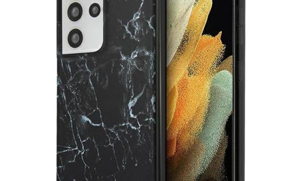 Guess Marble - Etui Samsung Galaxy S21 Ultra (czarny) - zdjęcie 1