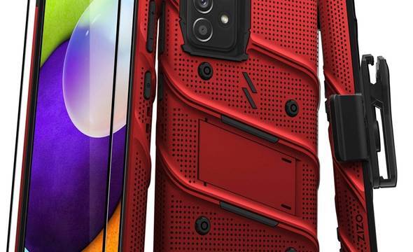 ZIZO BOLT Series - Pancerne etui Samsung Galaxy A52 5G/A52S ze szkłem 9H na ekran + uchwyt z podstawką (czerwony) - zdjęcie 1