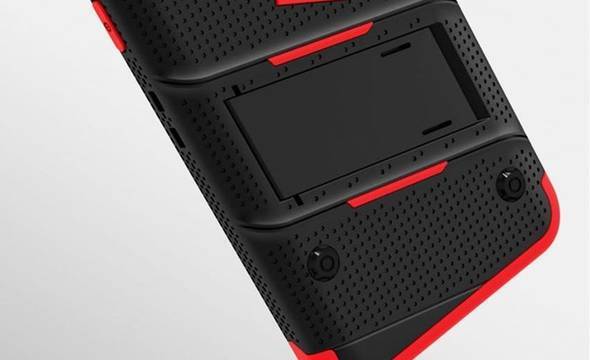 Zizo Bolt Cover - Pancerne etui Samsung Galaxy S8 ze szkłem 9H na ekran + podstawka & uchwyt do paska (Black/Red) - zdjęcie 9