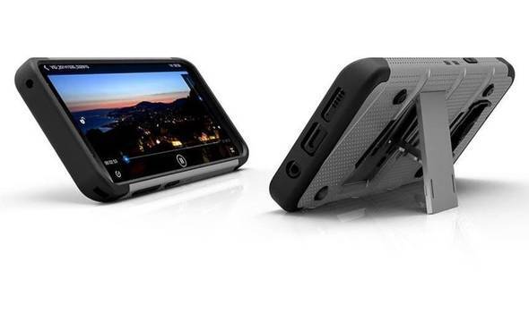 Zizo Bolt Cover - Pancerne etui Samsung Galaxy S8 ze szkłem 9H na ekran + podstawka & uchwyt do paska (Gray/Black) - zdjęcie 6