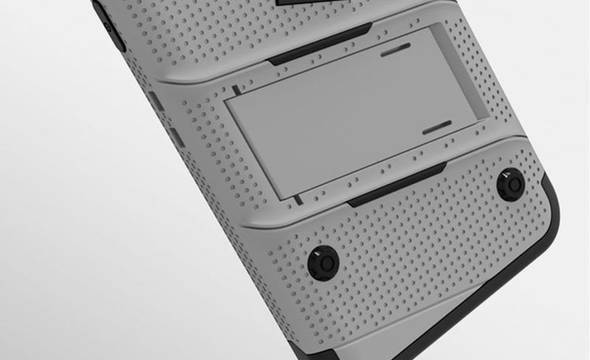 Zizo Bolt Cover - Pancerne etui Samsung Galaxy S8 ze szkłem 9H na ekran + podstawka & uchwyt do paska (Gray/Black) - zdjęcie 9