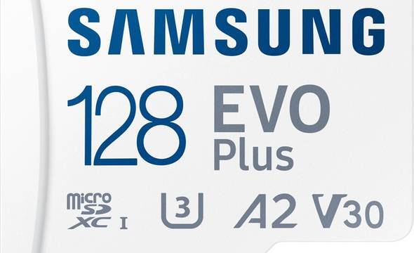 Samsung microSDXC EVO Plus -  Karta pamięci 128 GB UHS-I / U3 A2 V30  z adapterem - zdjęcie 1