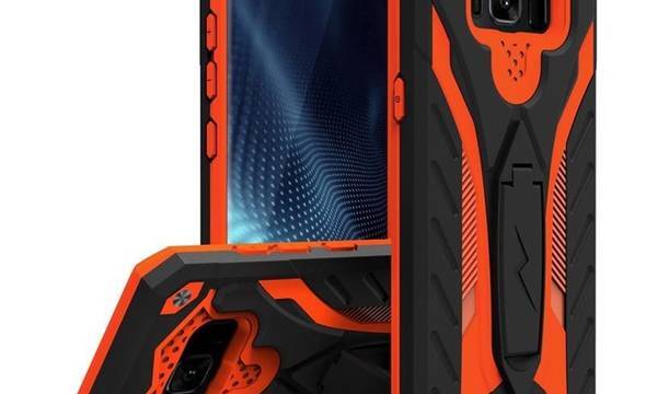 Zizo Static Cover - Pancerne etui Samsung Galaxy S8+ z podstawką (Black/Orange) - zdjęcie 1