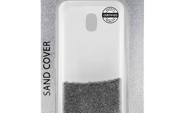 PURO Sand Cover - Etui Samsung Galaxy J3 (2017) (liquid & glitters Silver) - zdjęcie 2