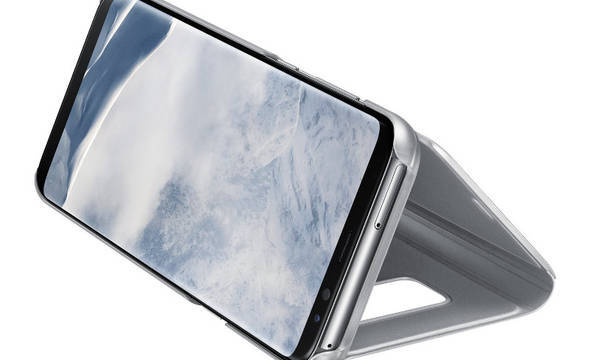 Samsung Clear View Standing Cover - Etui z klapką Samsung Galaxy S8+ w/ stand-up (srebrny) - zdjęcie 4