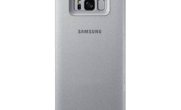 Samsung LED View Cover - Etui z klapką + kieszeń na kartę Samsung Galaxy S8+ (srebrny) - zdjęcie 2