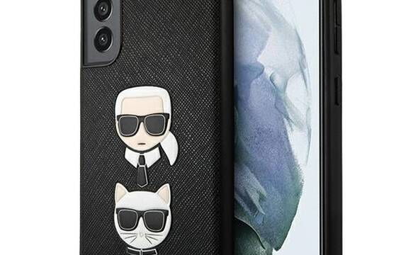 Karl Lagerfeld Saffiano Karl & Choupette Heads - Etui Samsung Galaxy S21 FE (czarny) - zdjęcie 1