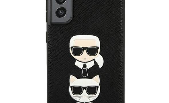 Karl Lagerfeld Saffiano Karl & Choupette Heads - Etui Samsung Galaxy S21 FE (czarny) - zdjęcie 3