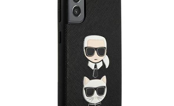 Karl Lagerfeld Saffiano Karl & Choupette Heads - Etui Samsung Galaxy S21 FE (czarny) - zdjęcie 4